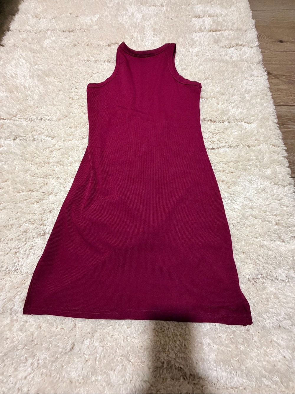 Fuchsia Ruched Tank Dress - Picture 6 of 8